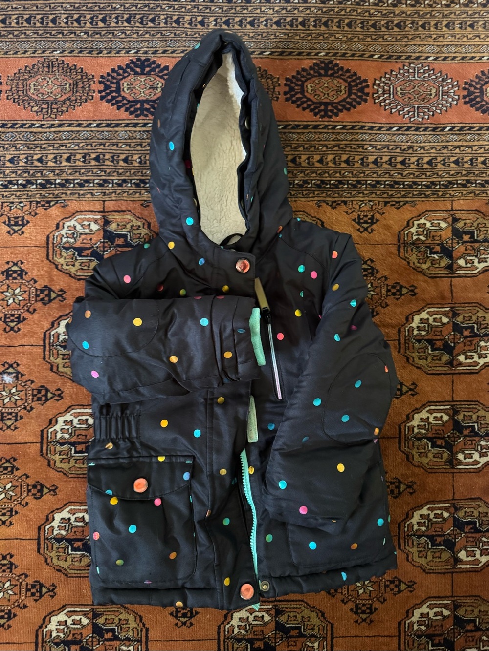 Cat & Jack Cream Sherpa-Lined Children's Jacket
